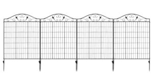 Wrought iron garden fence panels
