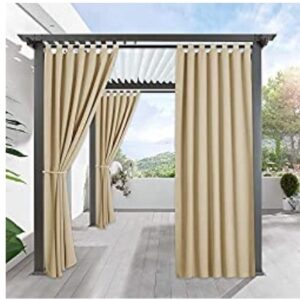 Rod pocket outdoor curtains