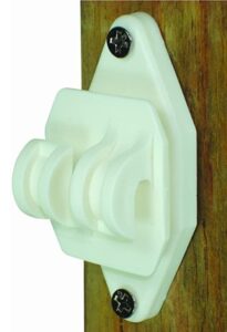 Electric fence insulators for wood posts